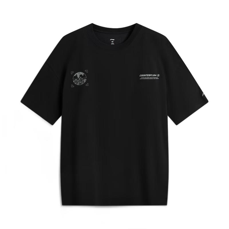 Li-Ning Men's Outdoor Quick-Dry Cool-Feel Printed Short Sleeve T-Shirt ATSV179