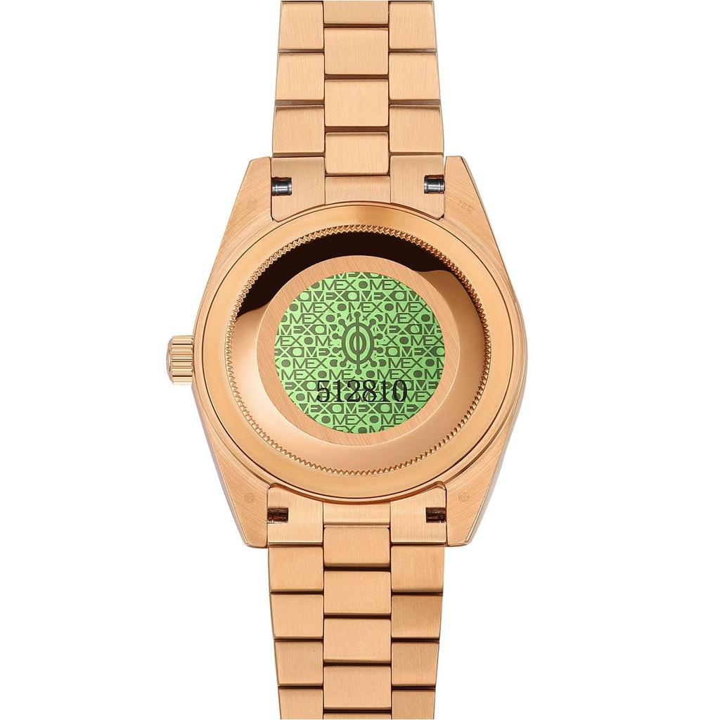 OMEX Omeco Hommage Uhr Japanisches Uhrwerk Luxus Gold x ONE-NIGHT (Rosa Schokolade)