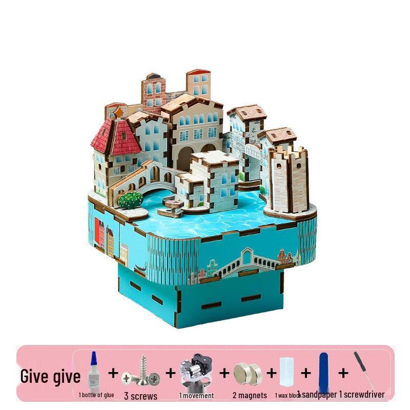 3D Stereoscopic Christmas Tree Music Box - Handmade Ornament & Birthday Gift