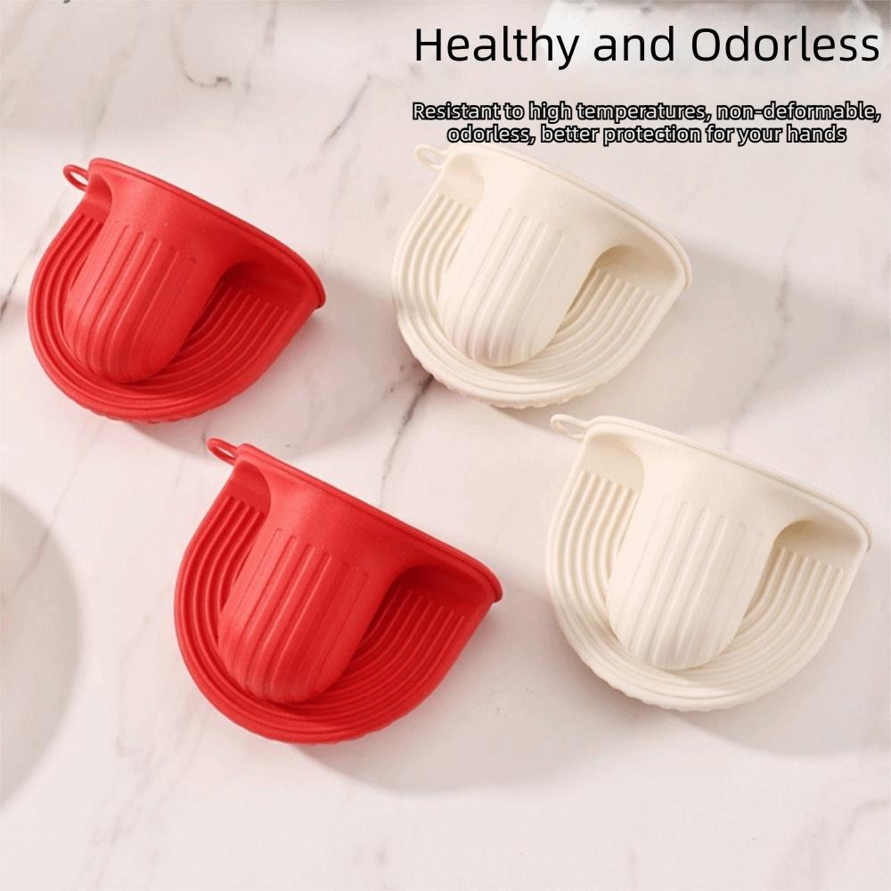 Thickened Silicone Oven Mitts Anti-scald Baking Gloves Microwave Hand Clips  Baking Ovens