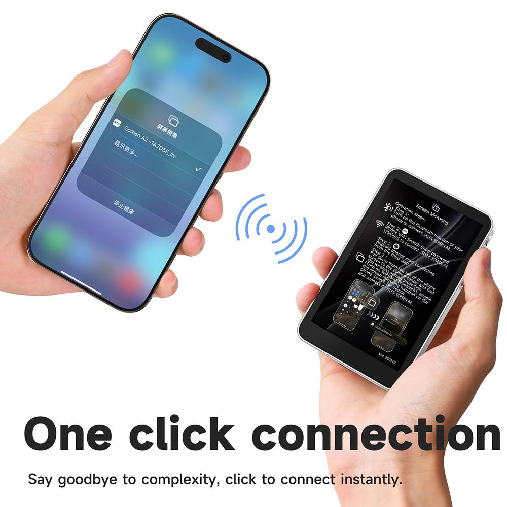 Magsafe Magnetic Mobile Phone Selfie Monitor Screen for Smartphone Rear Camera Live Selfie Video Streaming for iPhone Android