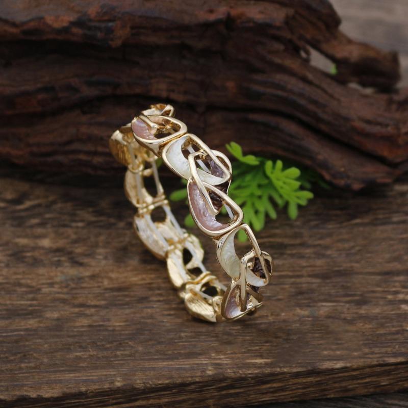 

Новый эмалевый цвет полый геометрический эластичный браслет женский креативный простой браслет с эластичной нитью в виде нерегулярной линии