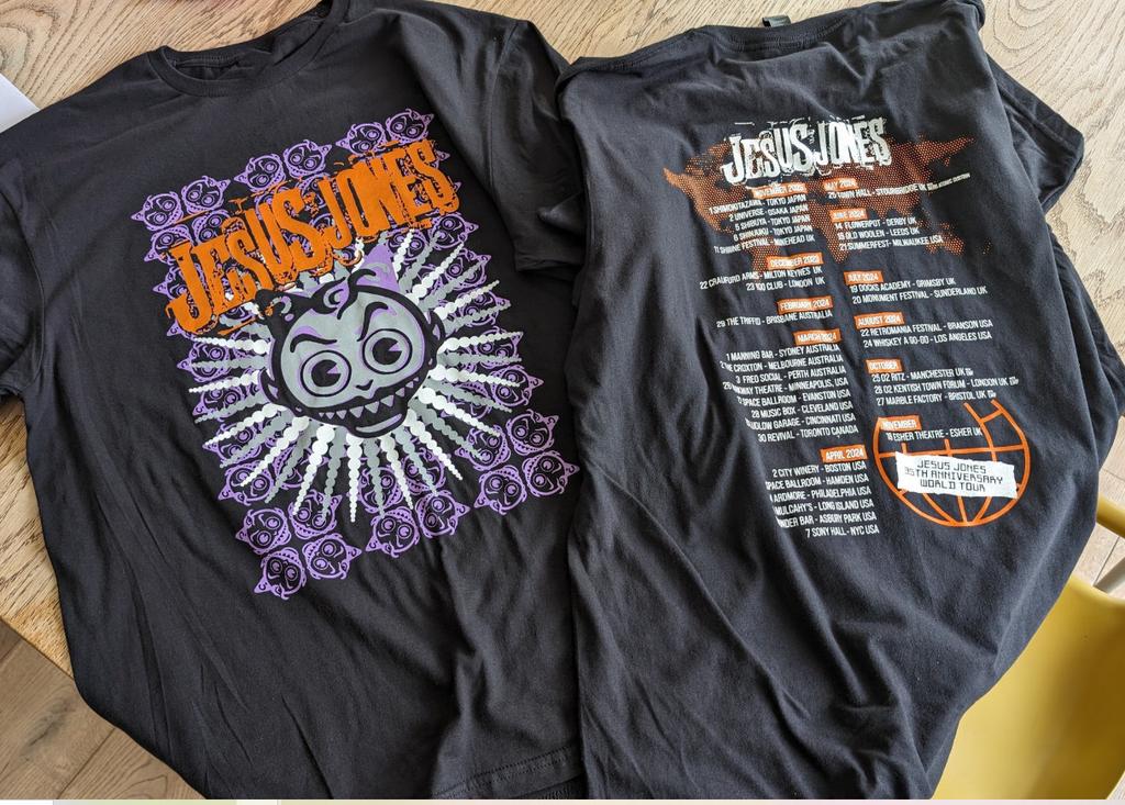 2 Sidor Jesus Jones 35-årsjubileumströja Svart Unisex S-5XL EM0772