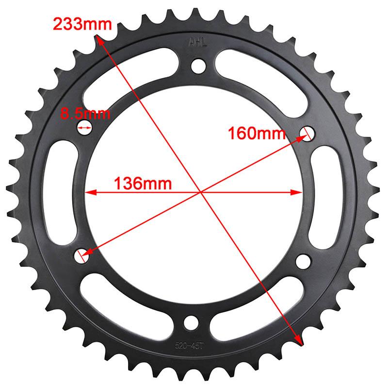 Motorcycle 520 40T 45T Rear Sprocket Gear Chain Wheel For BMW F650 Funduro F650GS F650ST Strada G310GS G310R G650GS Sertao