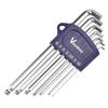 Compact L-Shaped Metric Hex Key Set with Ball Head for Tight Spaces