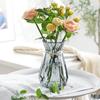 Vase Stylish Glass Single Flower Holder Simple Container Transparent Base Decorative Home Decor Height 15CM