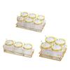 Clear Seasoning Box Jar Set Multipurpose Kitchen with Tray Pot for