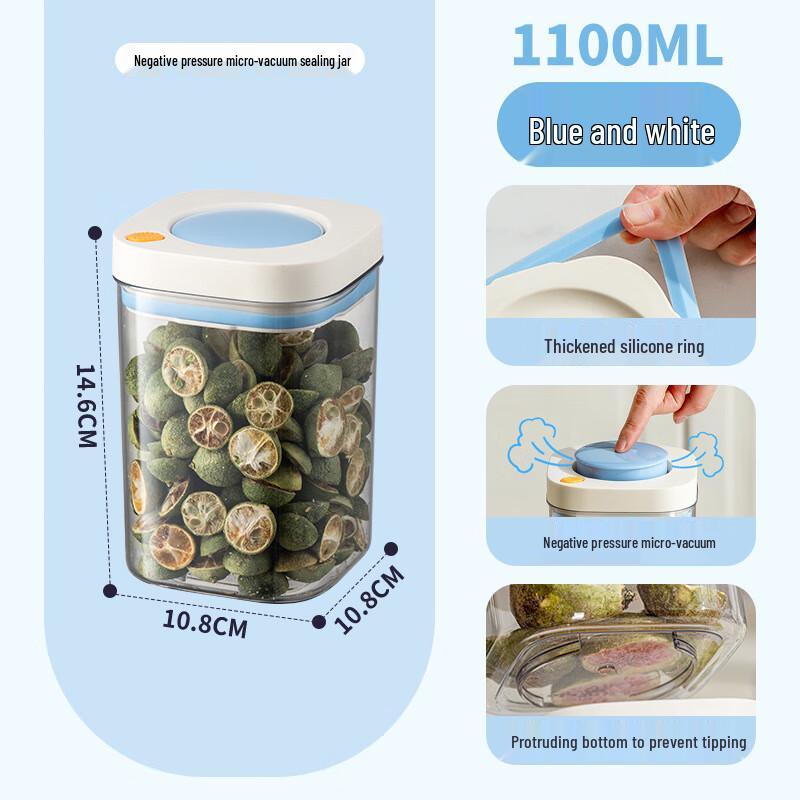 Press Vacuum Food Storage Jar