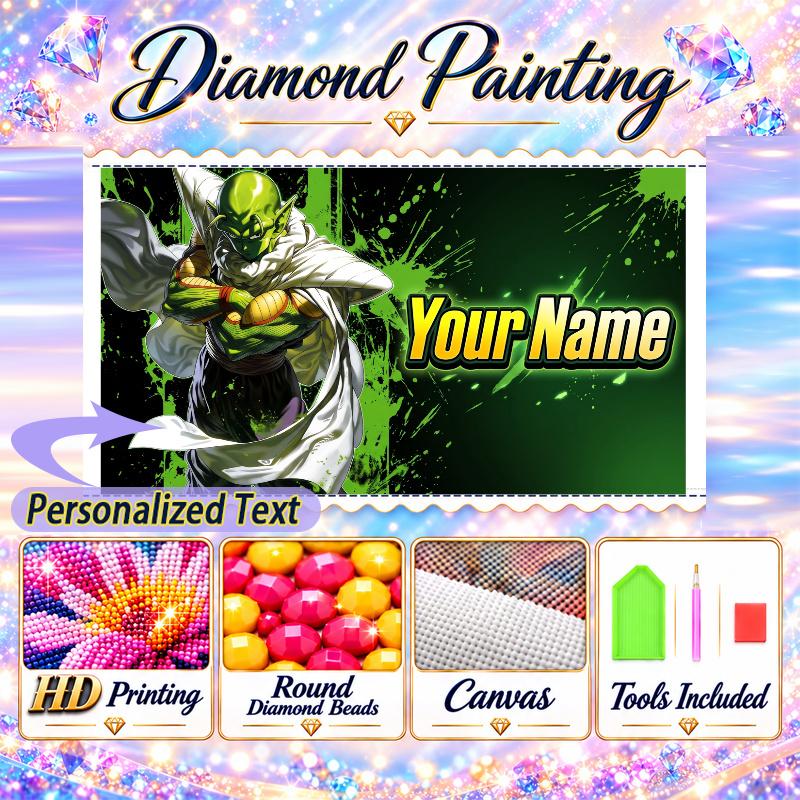 Personalized Piccolo Diamond Art Custom Name 5D Diamond Painting Full Drill DIY Craft