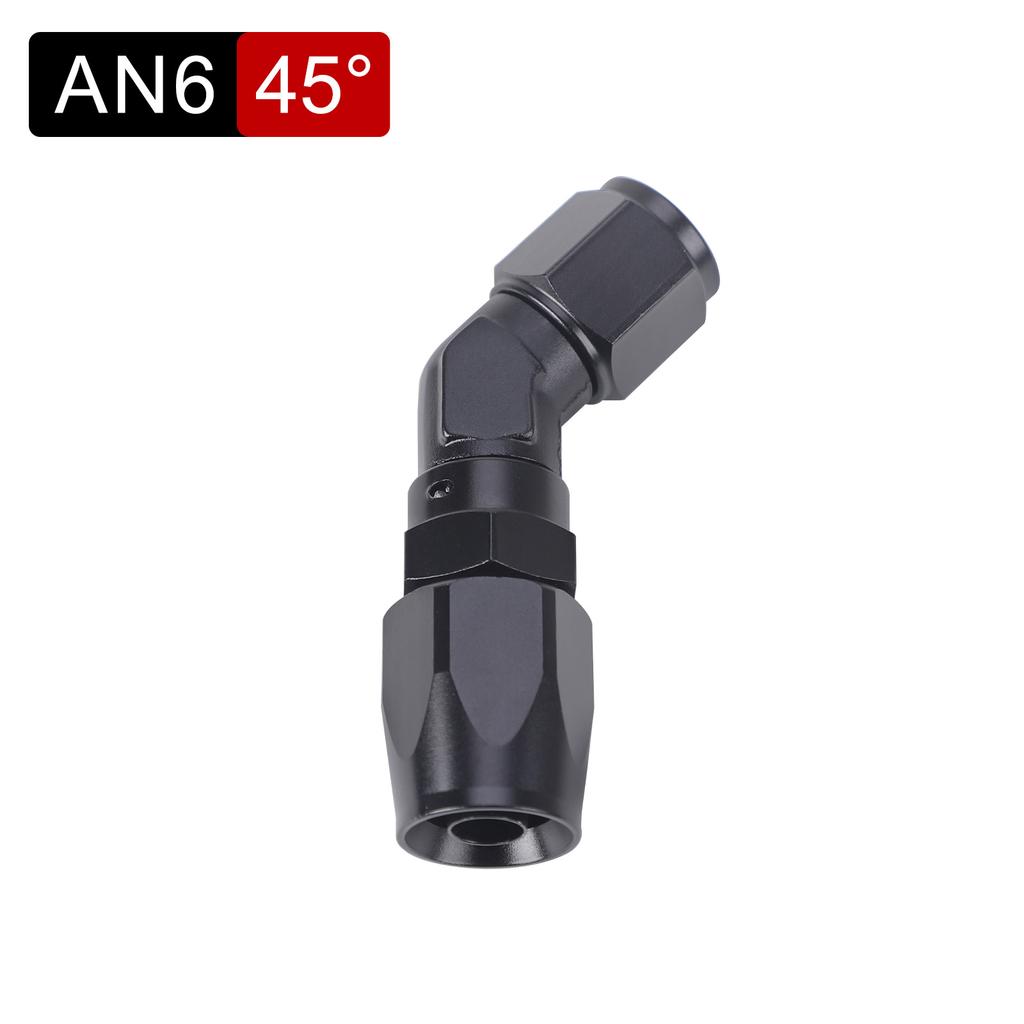 Black 45 Degree 90 Degree Aluminum AN4 AN6 AN8 AN10 Forged Type Swivel Hose End Fitting Adapter For Car CPE Oil Cooler Fuel Line