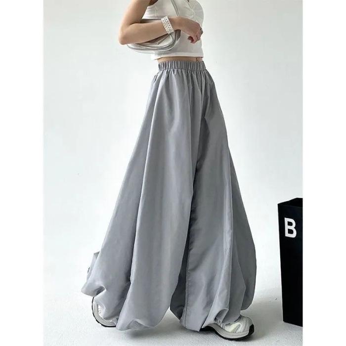 Women's Retro Chinese Lantern High-Waist Joggers – Loose, Slimming, Versatile Summer Pants