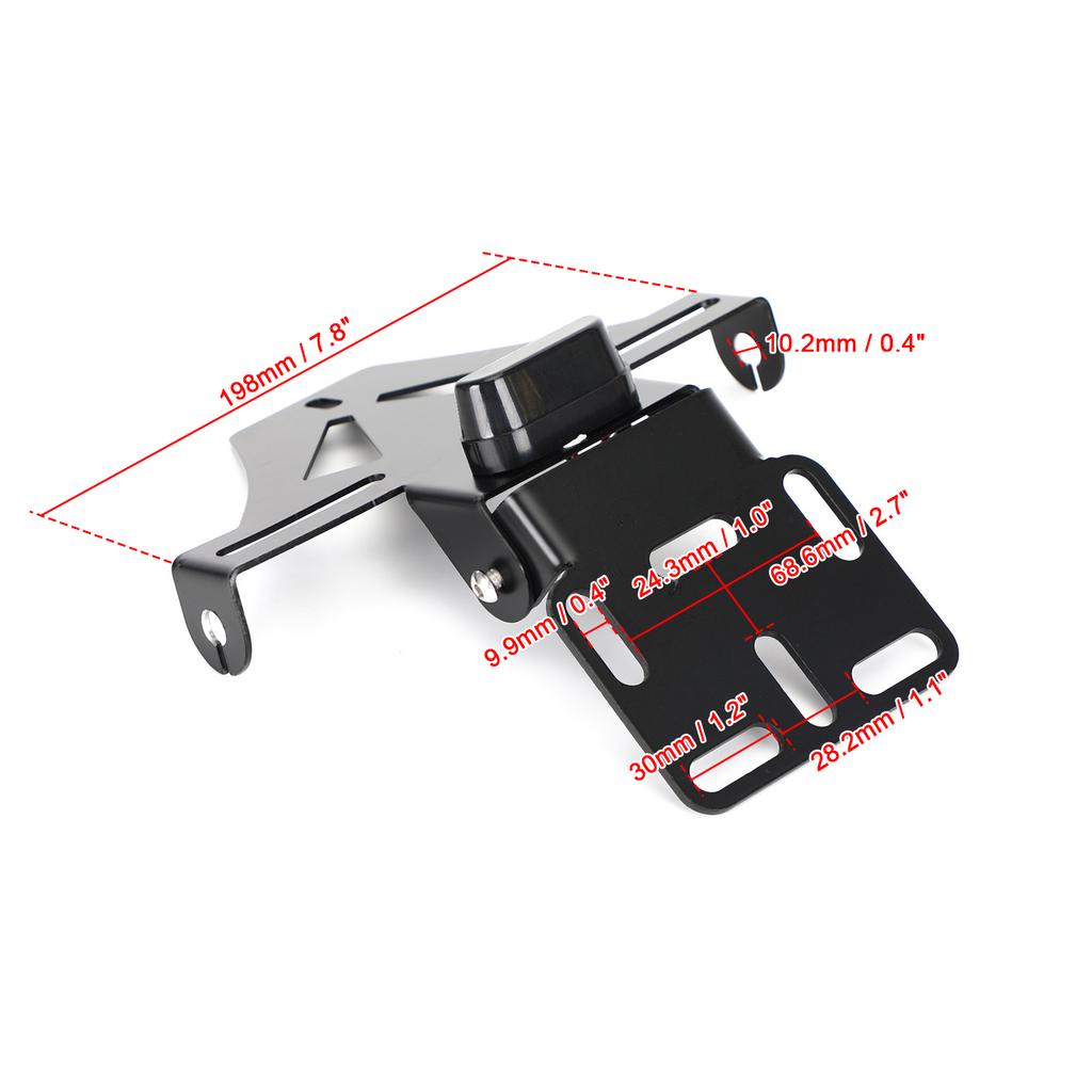 Universal Motorcycle Adjustable Angle License Number Plate Frame Holder Bracket