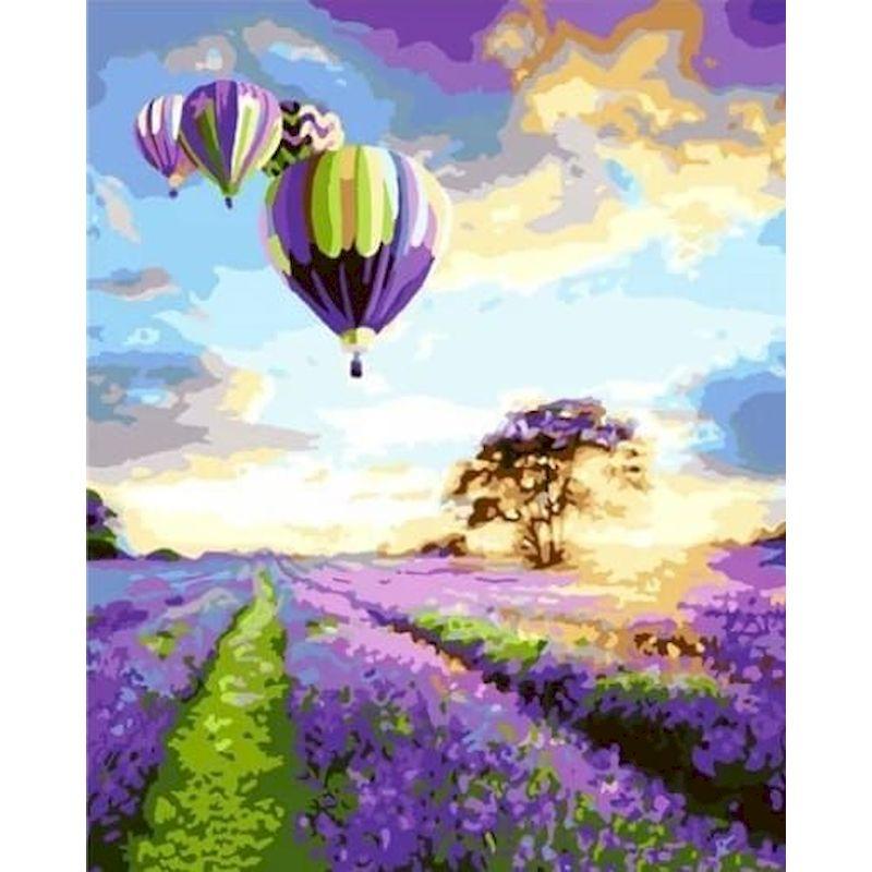 CHENISTORY Oil Painting By Numbers On Canvas,Hot Air Balloon,Paint Kit,Landscape,Handpainted,Pictures By Numbers,Decorative Gift