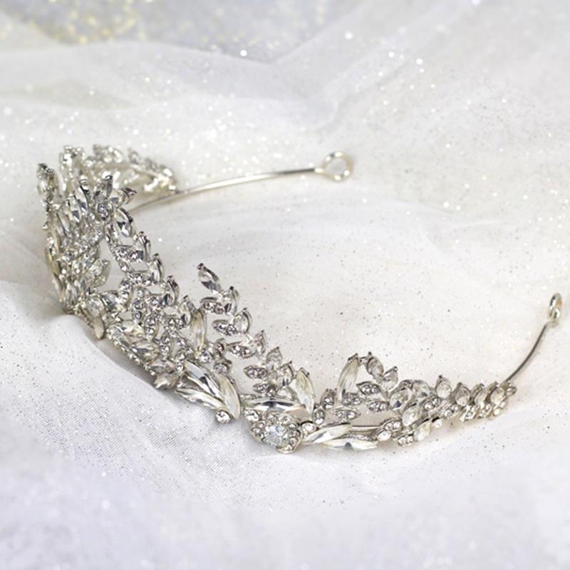 Bridal Wedding Crown Headband Rhinestones Crystal Hair Hoop Vintage Hairband for Party Prom Halloween Costume Headpie