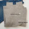 Korean Style Candy Color Soft Knit Women's Sweater - Gentle, Skin-Friendly, Half-High Collar.