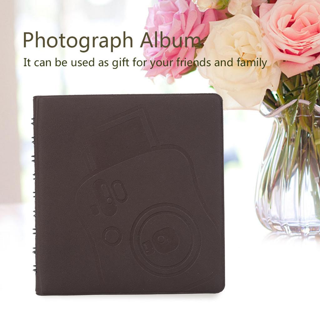 68 Pockets Instant Photo Album Picture Case Storage for Fujifilm Instax Mini Film 7s 8(Brown)