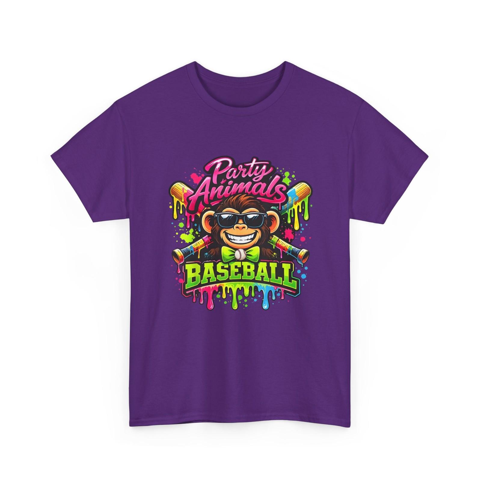 Baseball Monkey Shirt, Party Animals Baseball Ice Cream Drip T-Shirt S разноцветный