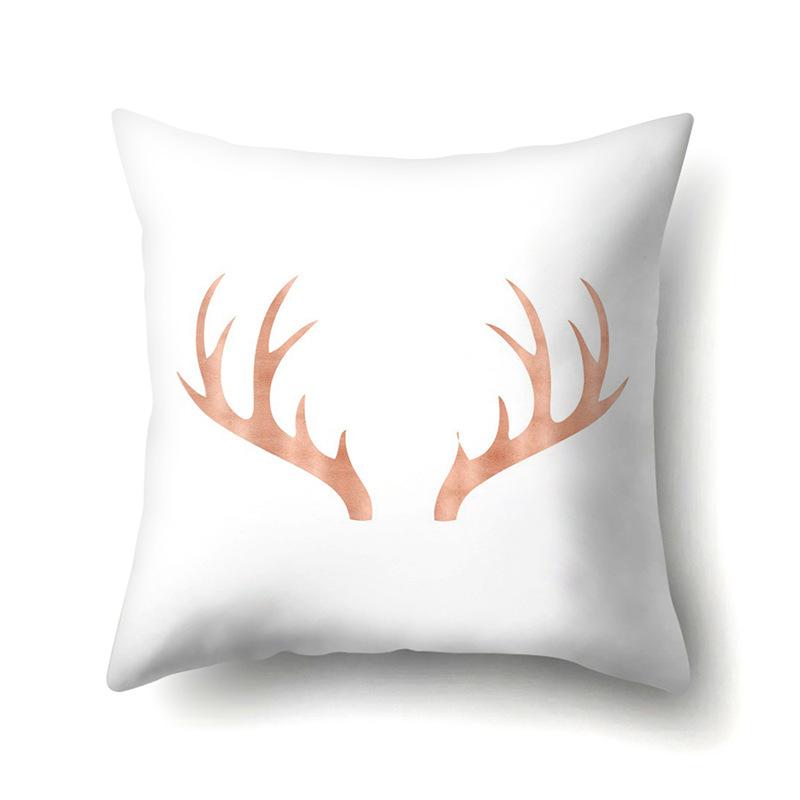 Polyester Pillow Case Automobile Decoration Home Printed Pillow Case Waist Cushion Cover Car Cushion Head Cushion Cover