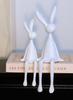 Creative Resin Black and White Cartoon Rabbit Family Desk Decorations - Set of Four