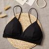 French Style Bralette Seamless Deep V Lace Shoulder Strap Beauty Back Girl Lady Bra  Thin Underwear Sexy Lingerie Soft Bras