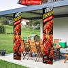 2D Flat, 2pcs 2D Flat Sweet and Spicy Fried Chicken Theme, 30.48X179.83 cm Polyester Door Couplet, Sweet and Spicy Fried Chicken Design, Suitable for 