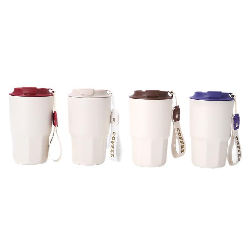 New High Appearance Level Octagon Coffee Cup Stainless Steel Double-layer Vacuum Insulated Cup Outdoor Portable Accompanying Cup