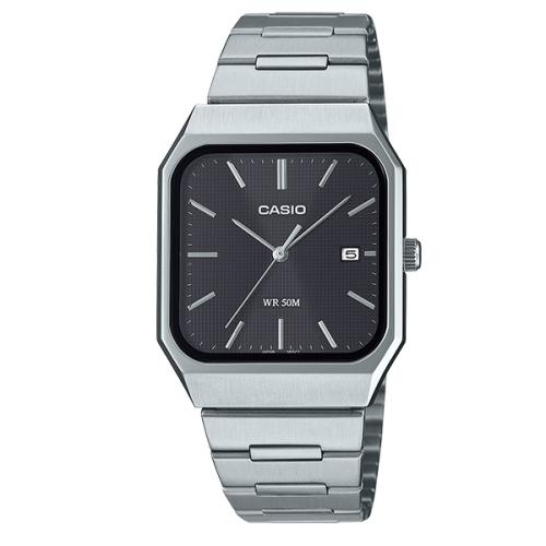 CASIO Analog watch Siver & Black, MTP-B185D-1AVDF 1 серебряный