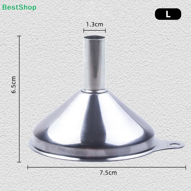 Stainless Steel Funnel Set - 3 Sizes Kitchen Funnels with Filter & Cleaning Brush for Liquid/Powder Transfer