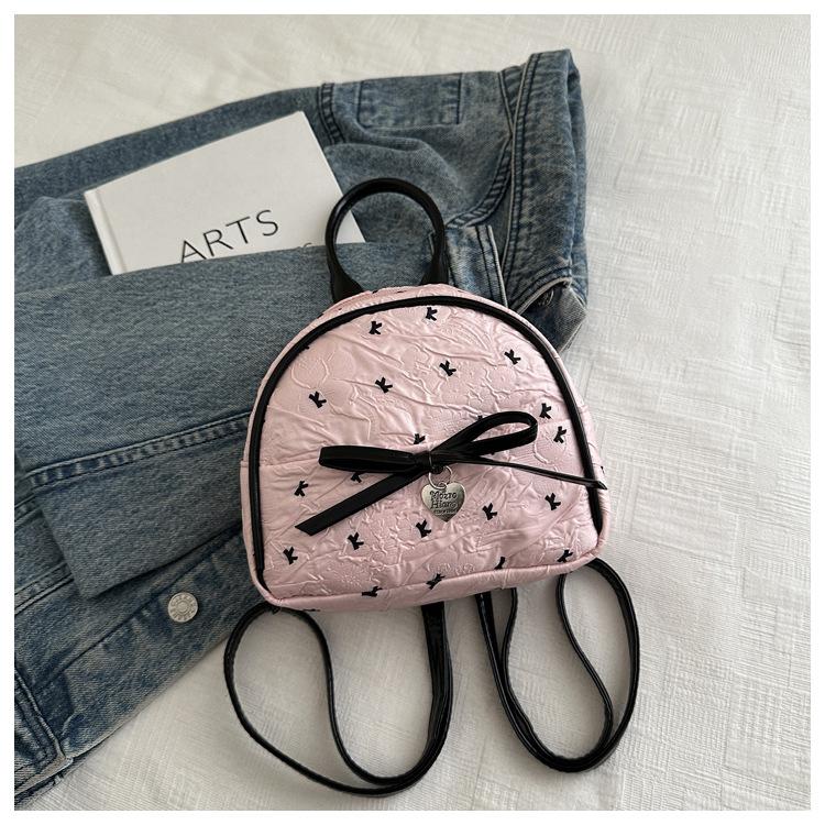 Schoolbag Trendy Foreign Versatile New Fashion Backpack Women's Polka Dot Bow Cute Niche College Backpack Women's Bag