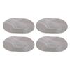 4PCS Oval Placemats Anti Slip Washable Table Mats PU Leather Place Mats for Restaurant Kitchen Hotel 18x12in