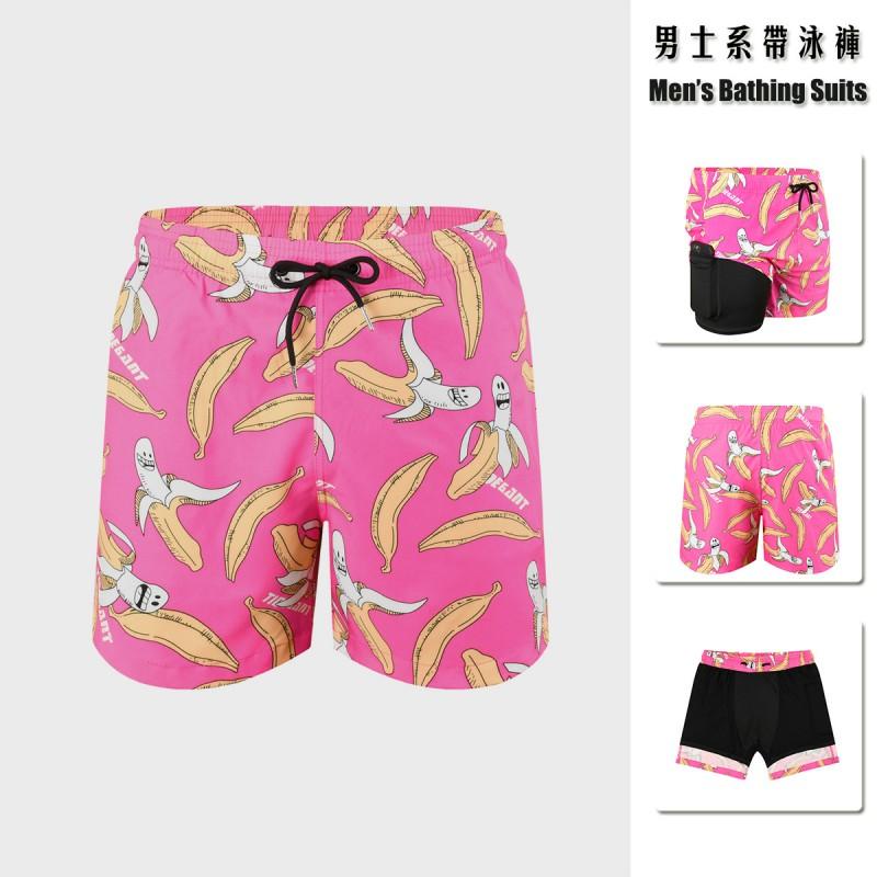 Mens Quick-Dry Stretch-Free Beach Shorts Surfing Swimming Outdoor Activities