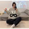 Flanelové pyžamo Zimní pár Teplý pulovr Dámské Teplý korálový fleece Studentské ležérní Zesílené Roztomilé Domácí oblečení