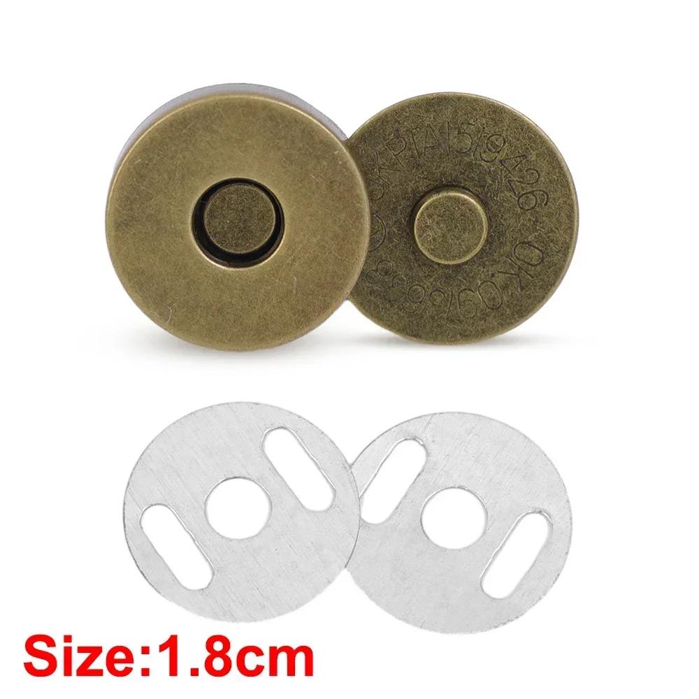20 Sets/Los Magnetische Druckknöpfe Verschlüsse Knöpfe Handtasche Geldbörse Portemonnaie Basteltaschen Teile Zubehör Adsorptionsschnalle 14mm 18mm