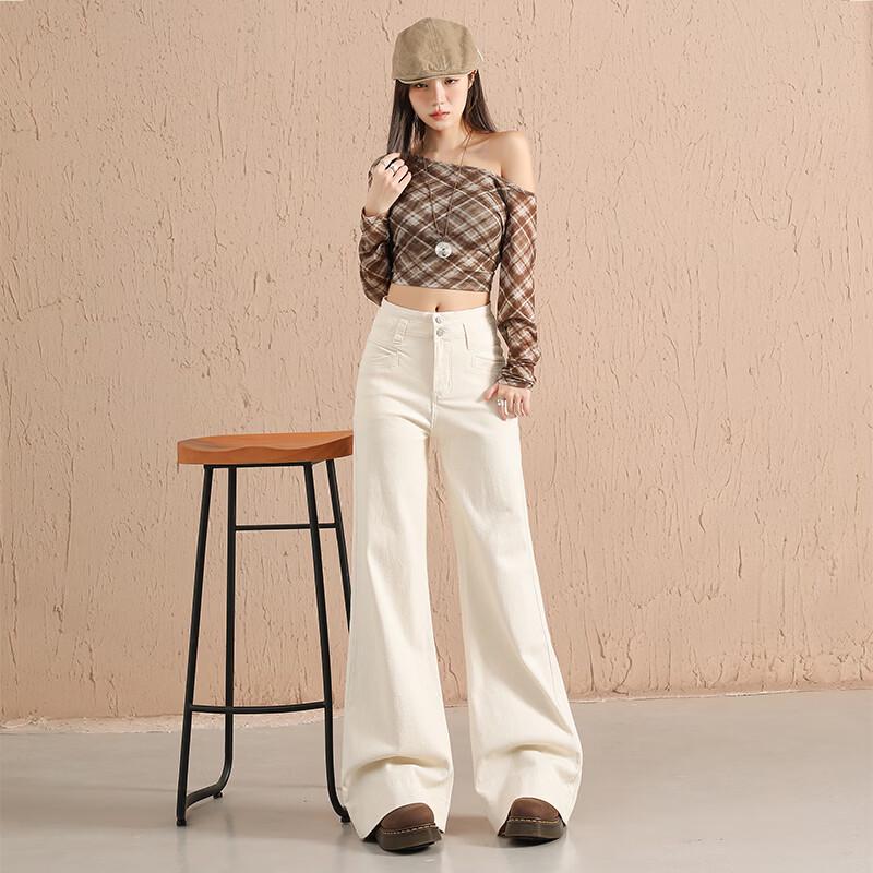 ORIGIN Women s American Retro High-Waisted Flared Jeans S