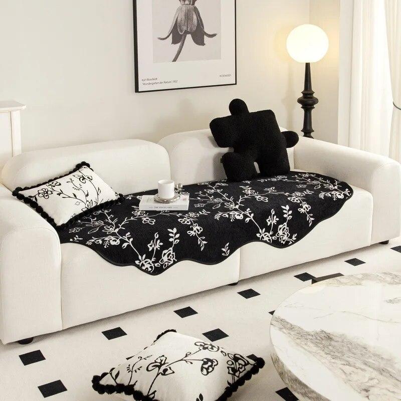 Chenille Sofa Cover for Living Room French Style Anti-slip Sofa Towel Couch Covers L Shaped Corner Sofa Mat Seat Pad Home Decor