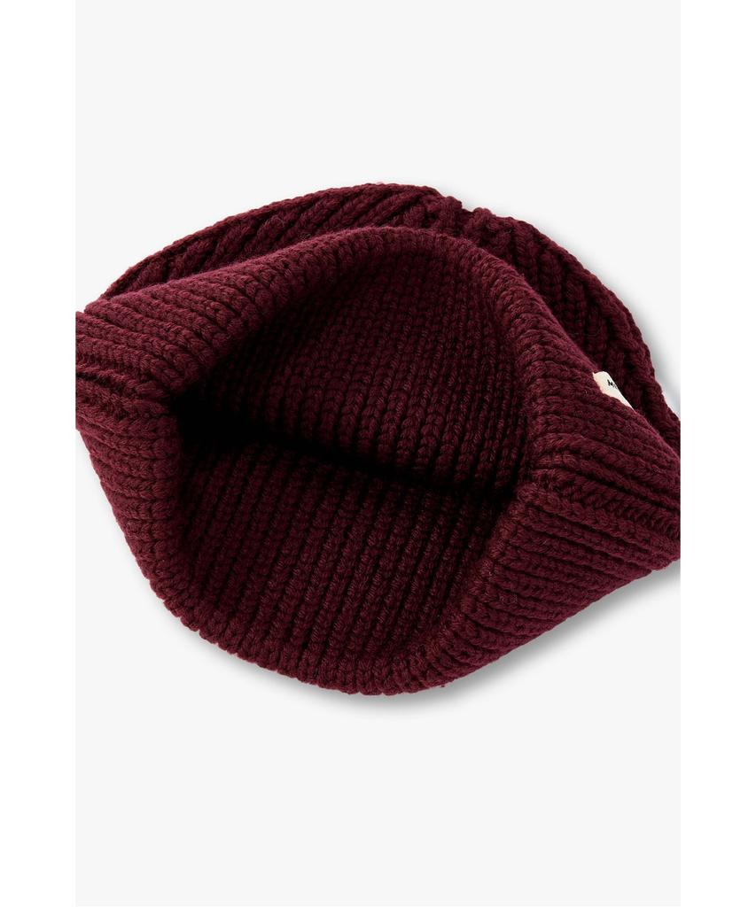 MAN ON THE BOON [Merz B. Schwanen] Wool Knit Beanie_Burgundy 4714324101