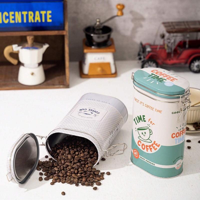 1PC coffee can, tin can, coffee tea, tin storage can, candy can, kitchen decoration, home decoration