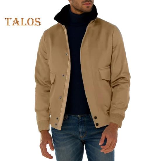 Осенне-зимняя мужская куртка с плюшевой строчкой — фото 14