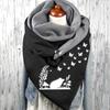 Women's Cotton Warm Button Scarf Accessories Yoga Run Step Warm Button Scarf Wide
