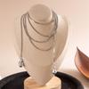 Sparkling Rhinestones Layered Necklace Stackable Jewelry Dainty Long Chain Neckchain Jewelry For Casual Or Party Outfit