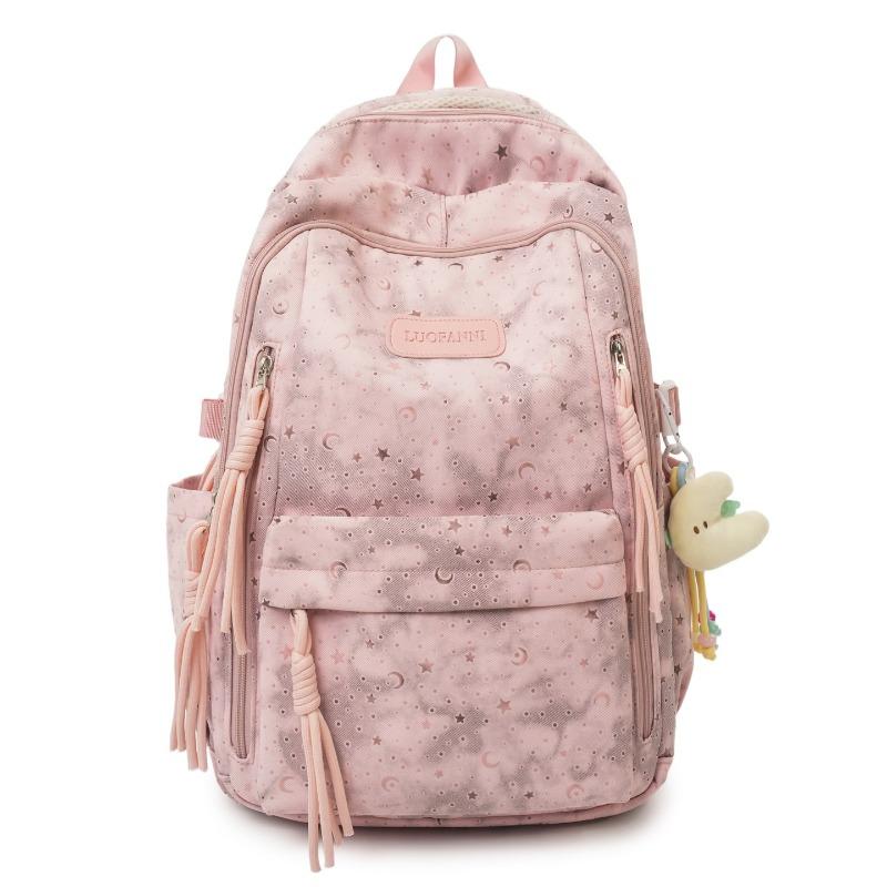 New Academy Style School Bag Boys and Girls Junior High School Students Cute Sweet Printed Backpack Lightweight Large Capacity Backpack