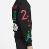 Jordan X Nina Abstract Pattern Print Long Sleeve Hoodie Women Tops Black DO4159-010