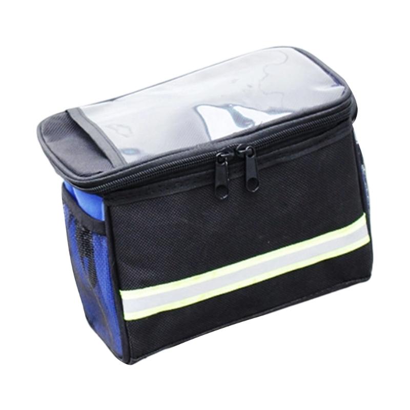 Waterproofs Bike Handlebar Bags Bicycles Front Storage Pouches Cycling Pouches Phone Bags with Removable Shoulder Strap