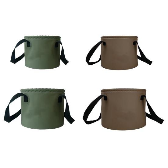 12/20L Foldable Water Bucket with Portable Handle Waterproof Multifunctional Car Washing Outdoor Camping Fishing Collapsible Water Storage Pail