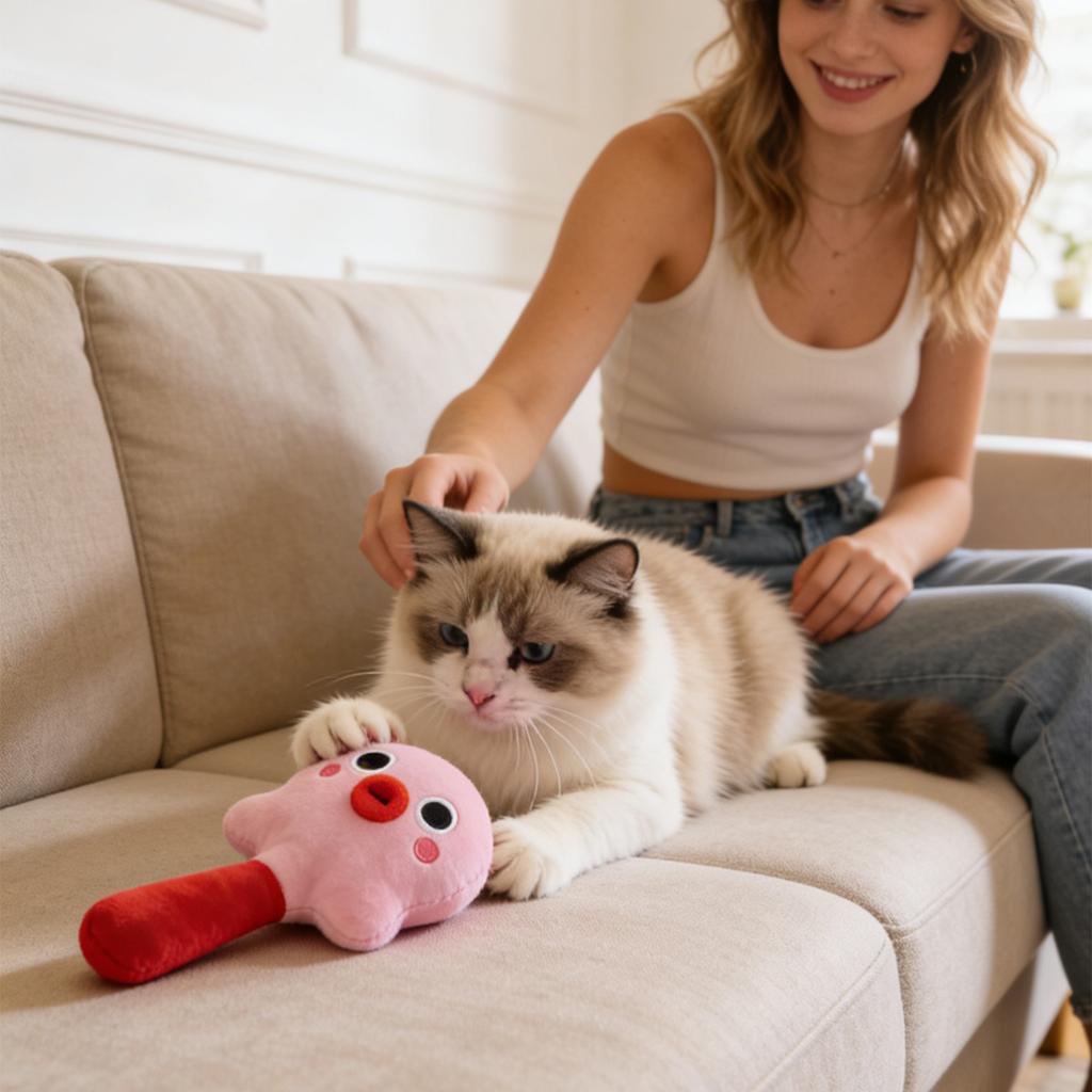 Get Catnip Rattle Toy - Interactive Cats Chew Toy With Bell For Self-Play & Boredom Relief