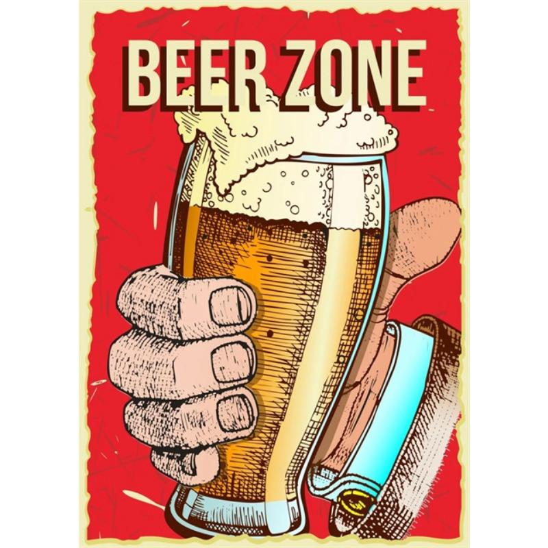 Vintage Beer Wall Art Poster Retro Beer Premium Quality Fresh Beer Best In Town Canvas Painting Retro Bar Restaurant Decor Mural