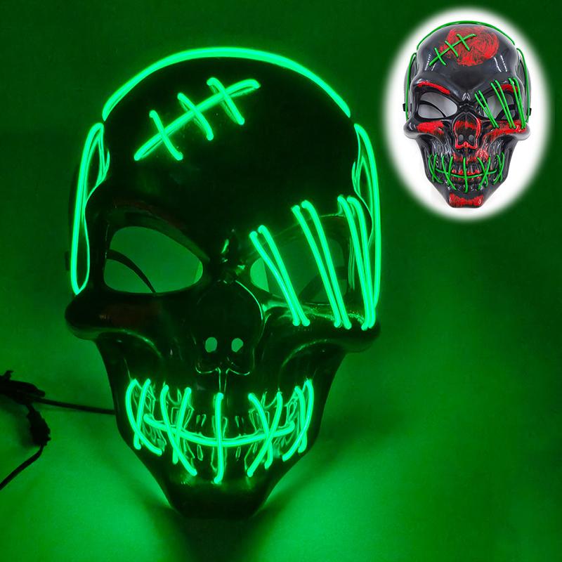 

Halloween Mask Flashing Cosplay LED Vendetta Mask Anonymous Mask Halloween Christmas Party Gift for Adult Kids Film Cosplay Mask