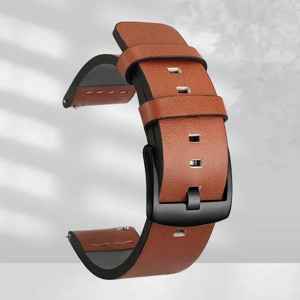 20mm 22mm Watch band Quick release Leather Strap for Samsung Galaxy Watch 3 Active2 40 44mm huawei watch gt 2 WatchBand 18 24mm