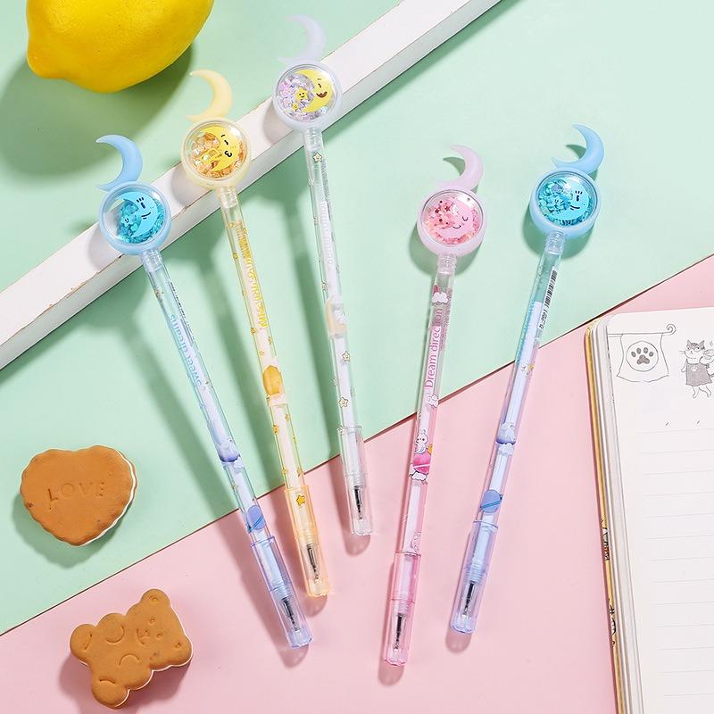 1Pc Glitter Moon Pen for School & Office | Smooth Writing & Quick-Drying Back To School Gifts During The Back To School Season Suitable for School