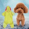 Thicken Pet Dog Cat Waterproof Rain Proof Hooded One Piece Raincoat Yellow(XXL )